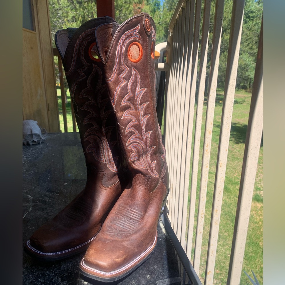 Tony lama boots. Bought for my son and they weren’t the style he preferred